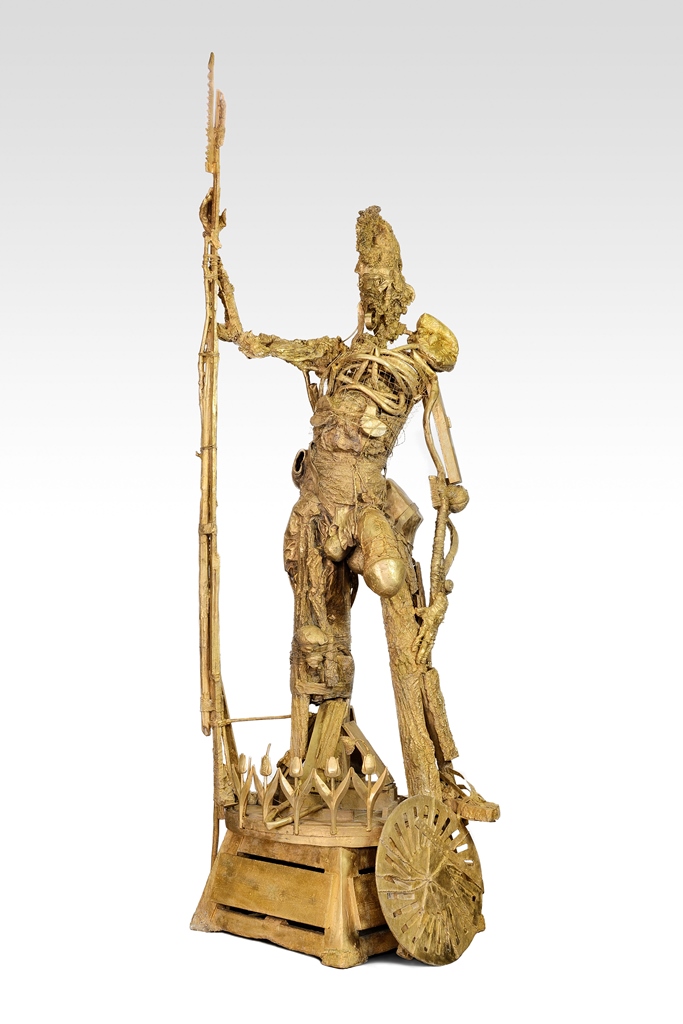 Pawel Althamer - Parys - h. cm. 350 in lega di rame speciale Gold, esposta alla Biennale di Venezia 2013